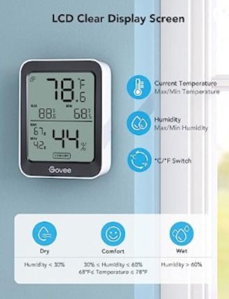 Govee Indoor Hygrometer Thermometer 2 Pack, Bluetooth Humidity