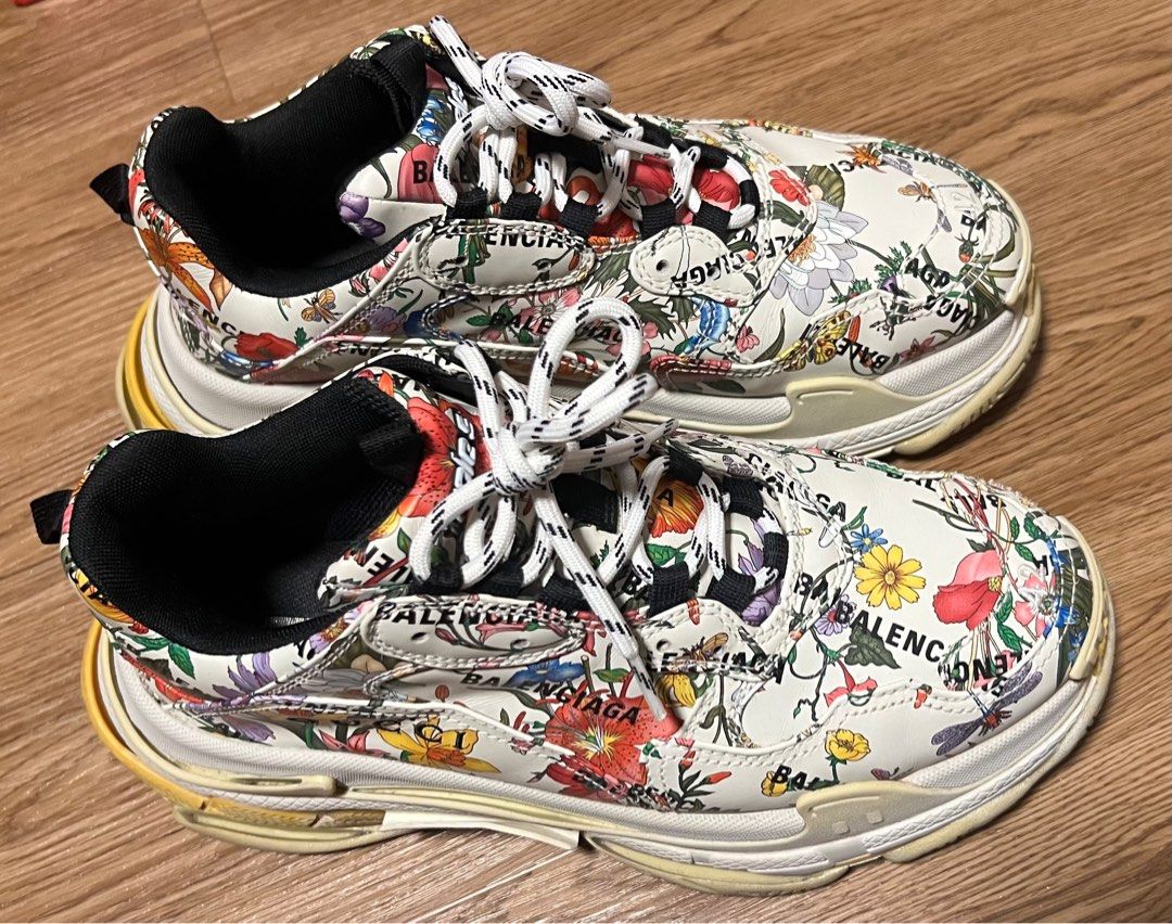 Gucci x Balenciaga The Hacker Project Triple S Sneakers in Floral