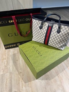 gucci OPhidia series GG small tote bag, Luxury, Bags & Wallets on Carousell