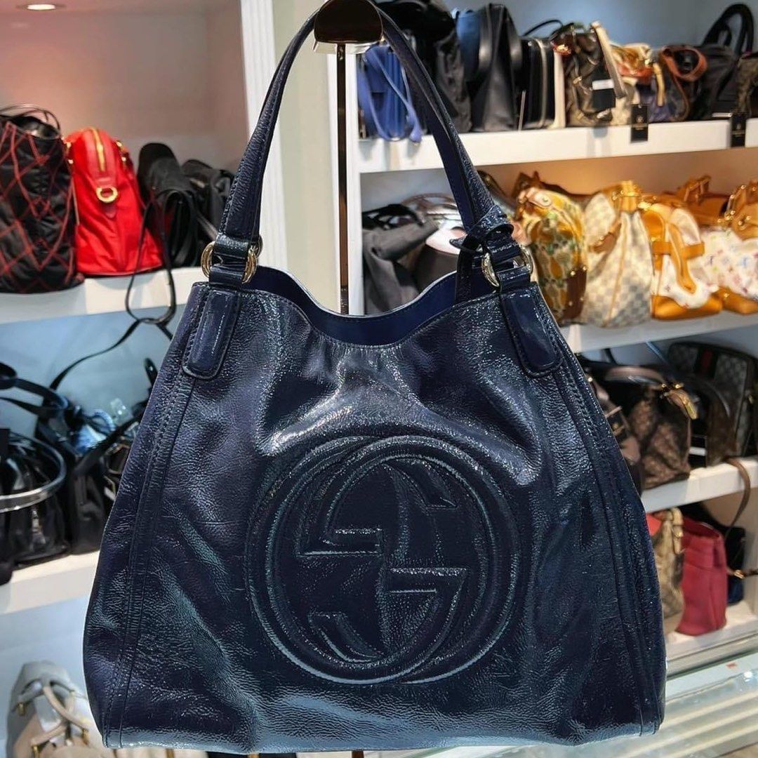 Authentic GUCCI Black Leather SOHO Hobo Bag, Luxury, Bags & Wallets on  Carousell