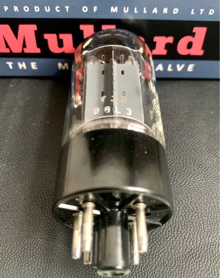 GZ34 5AR4 一支Mullard 貓乸英國1968年代製造黑座整流膽Single Mullard