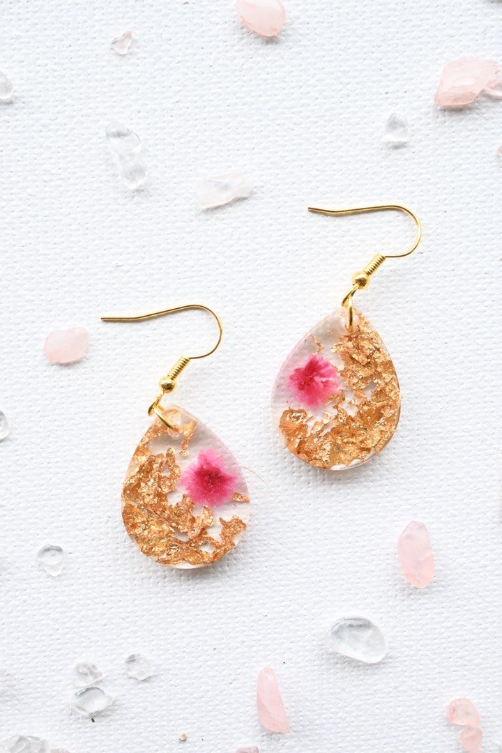 Gold discount resin earrings