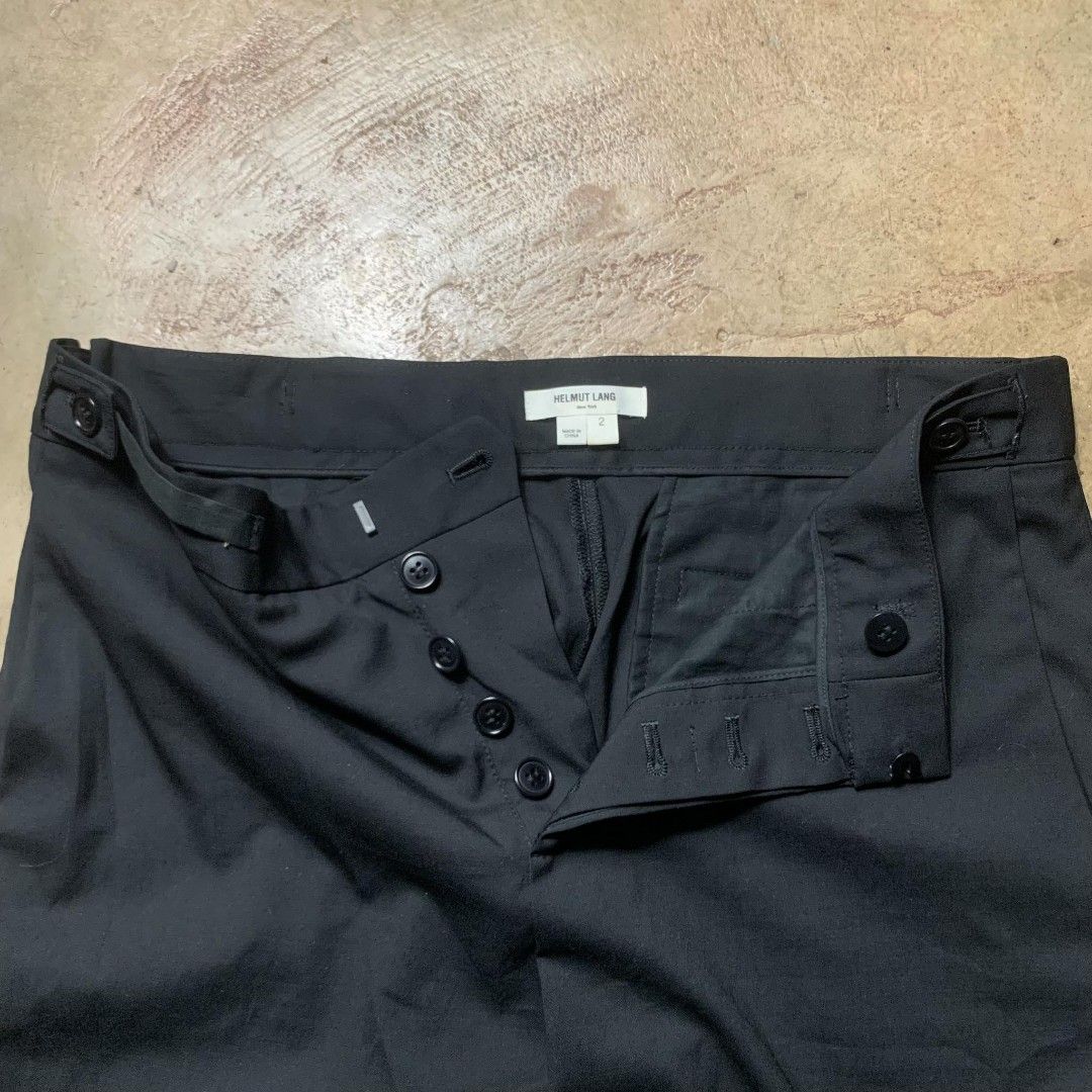 Helmut Lang Women's Slit Leather Pants, Black, 12 at Amazon Women's  Clothing store