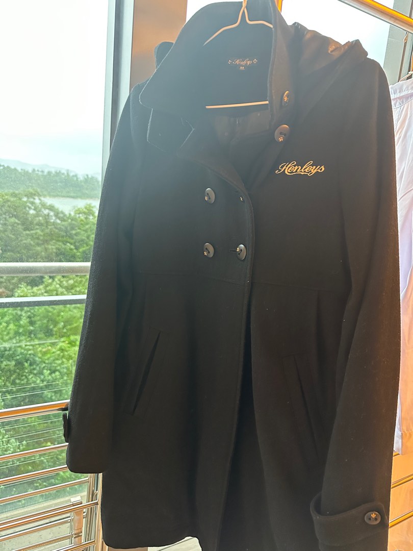 Henleys Black Mid Coat Carousell