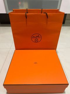 Hermes paper bag & box 💯 Authentic from boutique, Luxury, Bags & Wallets  on Carousell