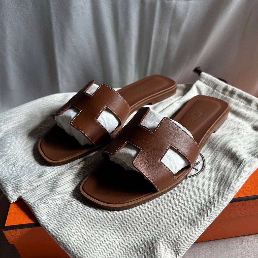 Hermes cheap sandals gold