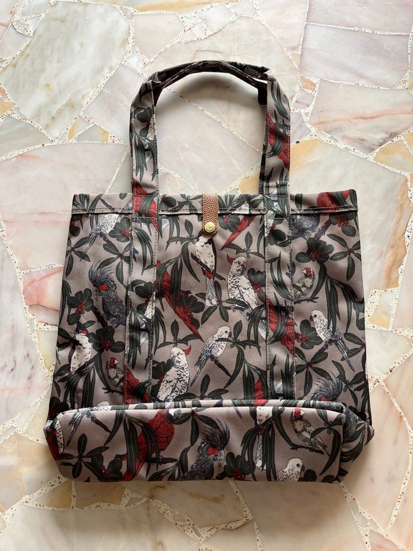 Herschel Canvas Tote Bag Birds of Paradise Brand New Women s