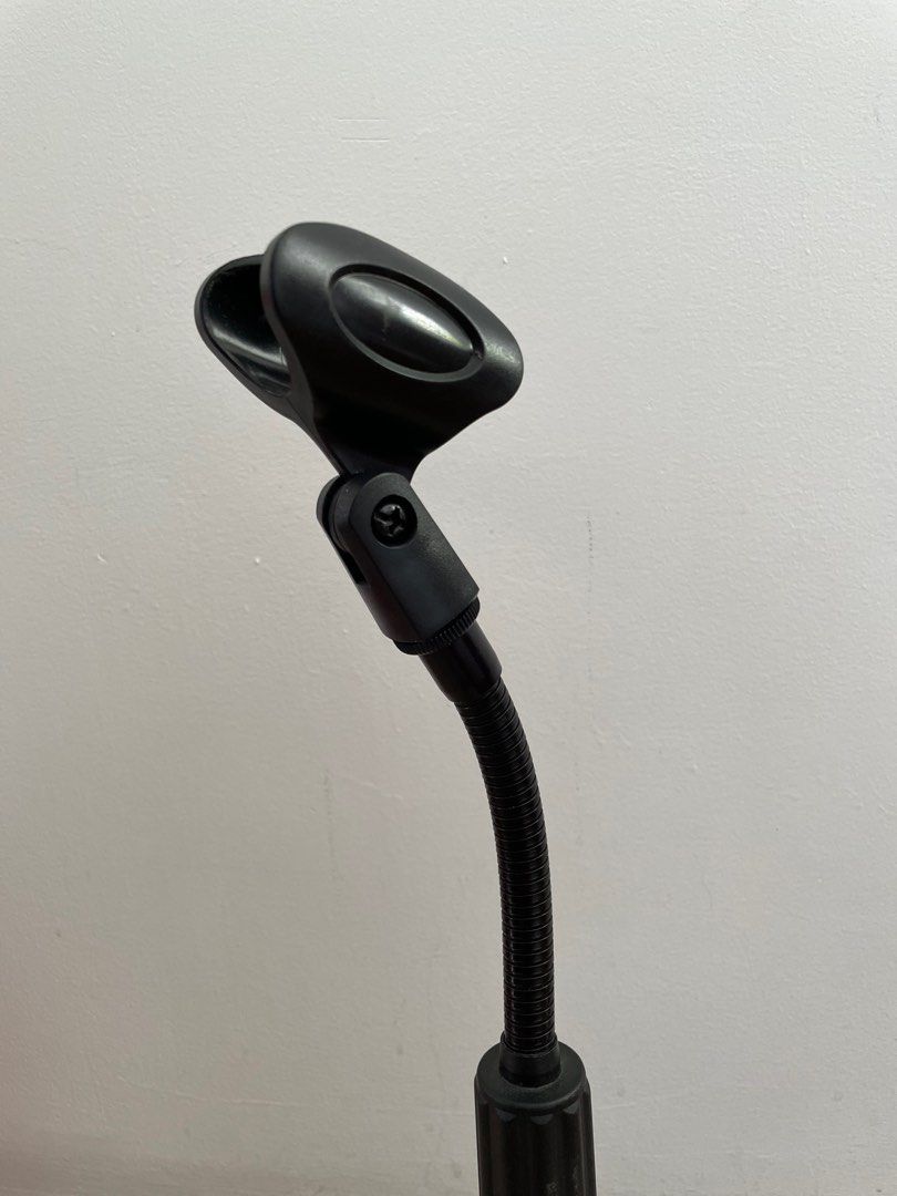 Mic Stand (Premium Weighted with Adjustable Goosneck) (Category: Microphones) located in Pasig City. Submitted by retail.manila (Listing ID 1252229350, Image 1). Description: PROMO: BUY 1 GET 1 FREE High End Radio Tabletop Mic Stand with weighted platter and adjustable goosneck. Brand new, no box.