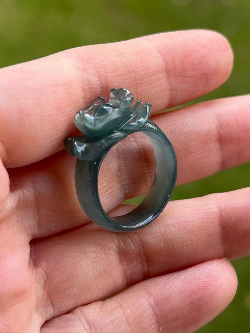 Carved hotsell jade ring