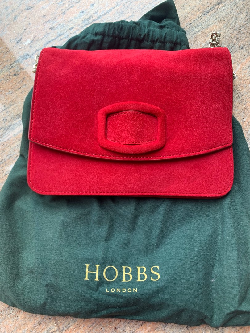 Hobbs bright red clutches, 女裝, 手袋及銀包, 手拿包- Carousell