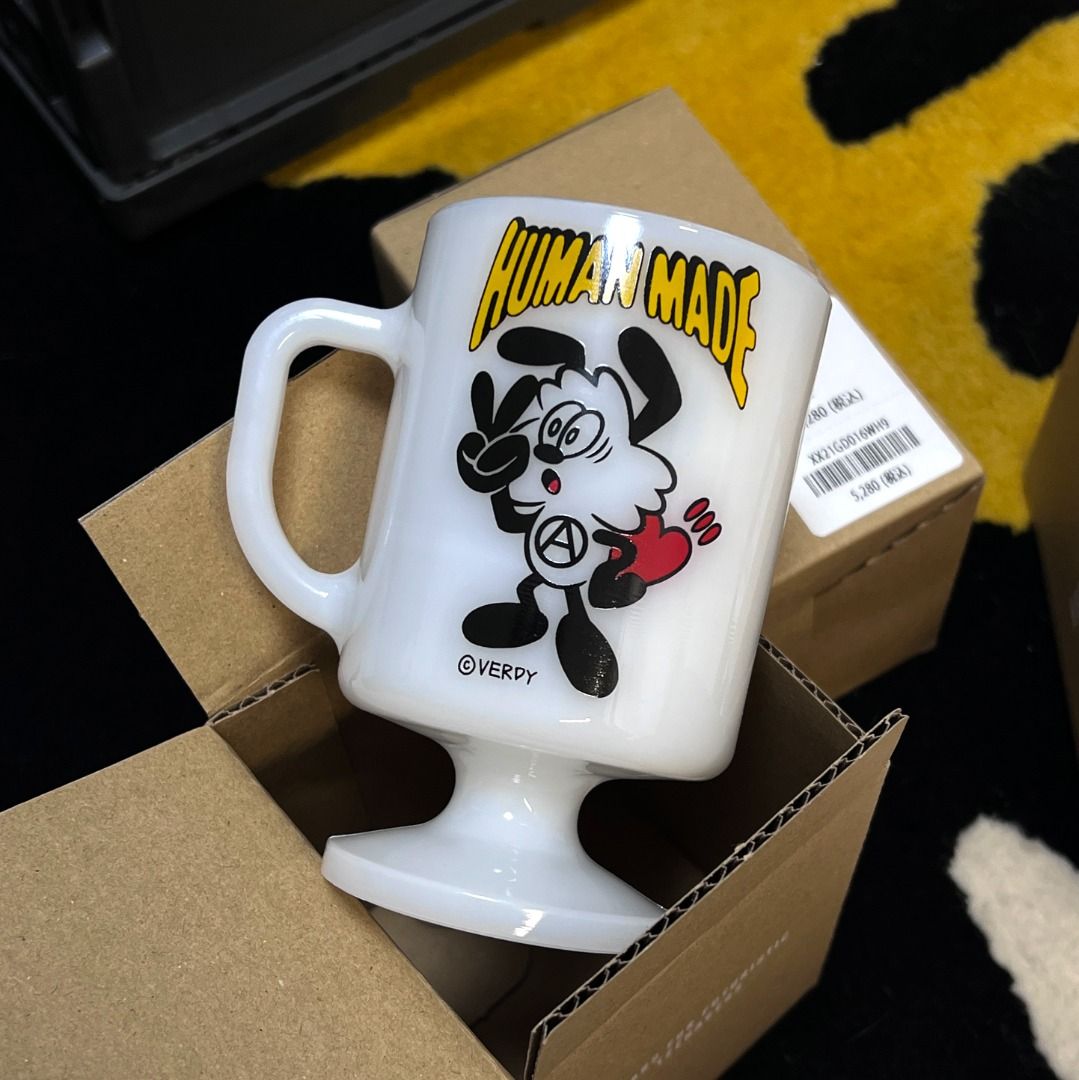 Girls Don't Cry MILK GLASS PEDESTAL MUG