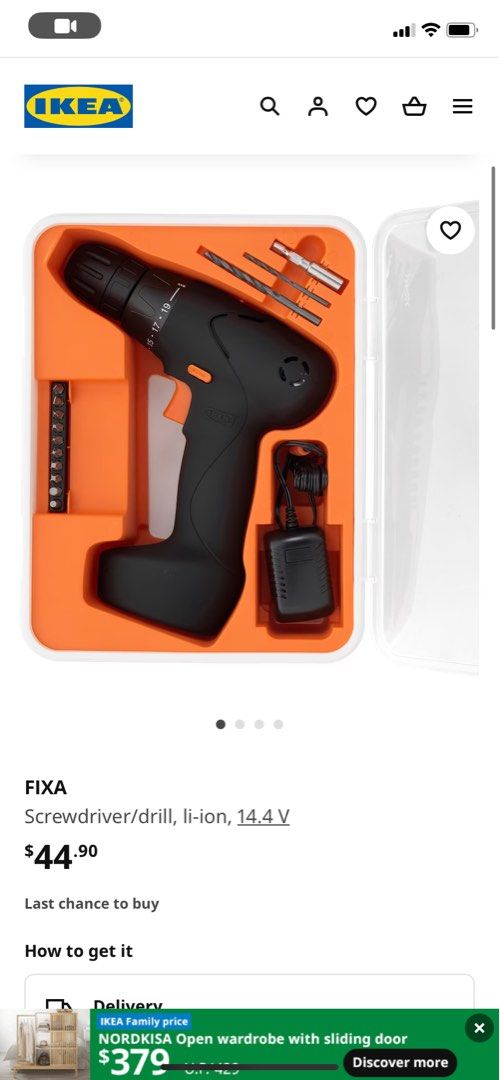 IKEA FIXA Screwdriver/drill set, Furniture & Home Living, Home