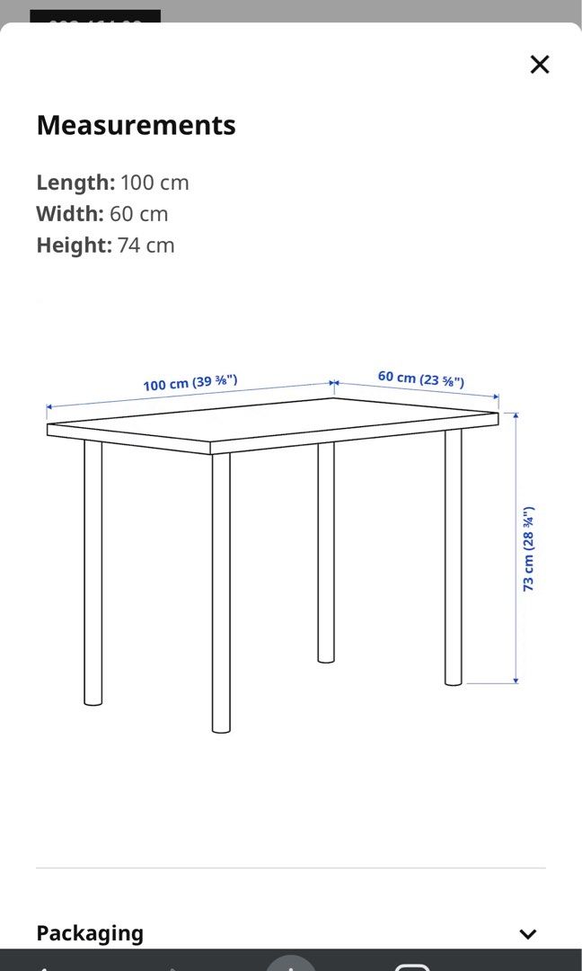 IKEA LINNMON table, Furniture & Home Living, Furniture, Tables & Sets ...