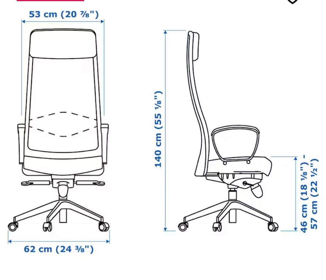 IKEA Markus office chair, Furniture & Home Living, Furniture, Chairs on