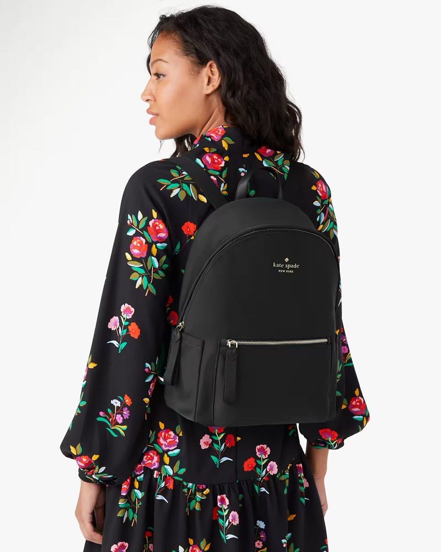 CLEARANCE Kate Spade INSTOCK Chelsea Large Backpack Nylon Black Women s Fashion Bags Wallets Backpacks on Carousell