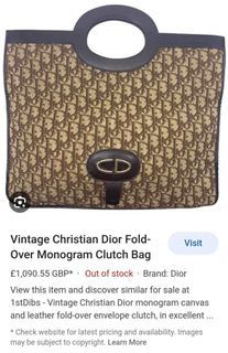 Christian Dior Vintage Trotter Charm Shoulder Bag Diorissimo Canvas Medium  at 1stDibs