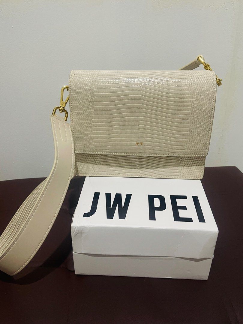 Jual JW PEI Mini Flap Bag - Ivory Lizard Original 2023