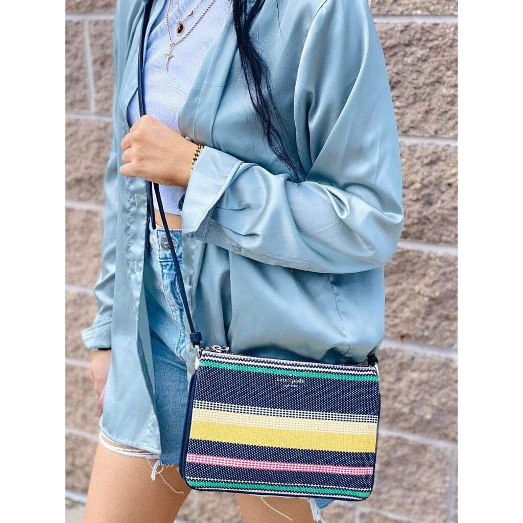 Jackson boardwalk stripe triple gusset crossbody deals