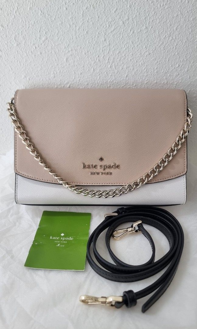 Kate Spade Carson Convertible Crossbody Handbag with Card Case (warm Beige)
