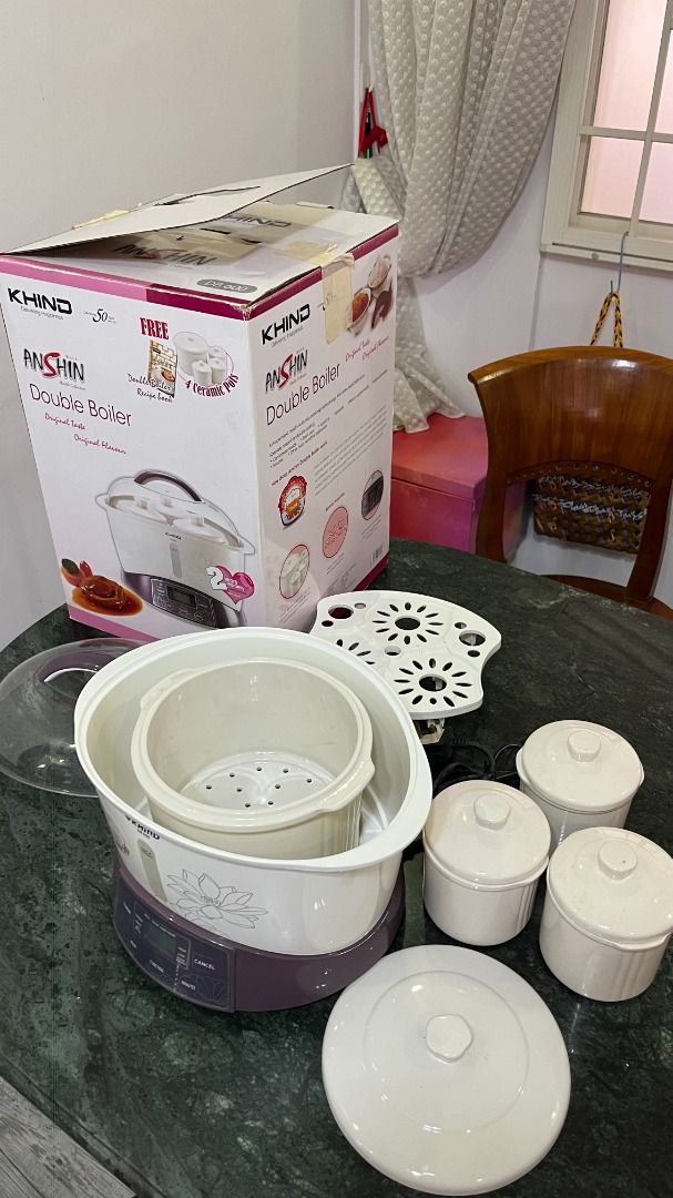 KHIND 3.2L Double Boiler DB600, TV & Home Appliances, Kitchen