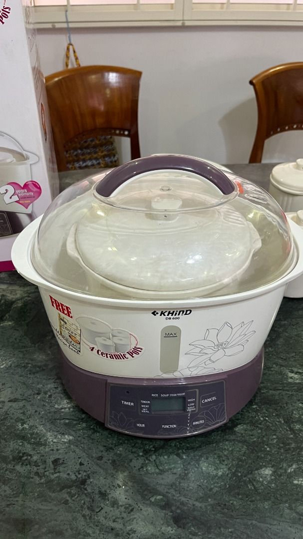 KHIND 3.2L Double Boiler DB600, TV & Home Appliances, Kitchen
