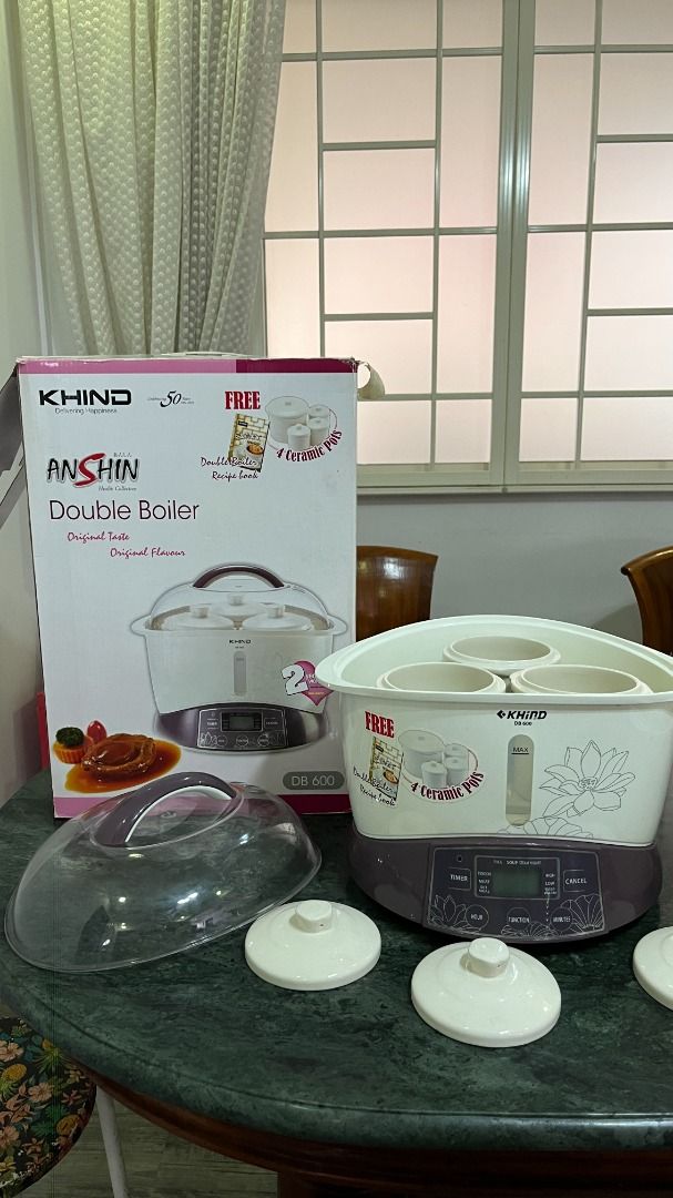 KHIND 3.2L Double Boiler DB600, TV & Home Appliances, Kitchen