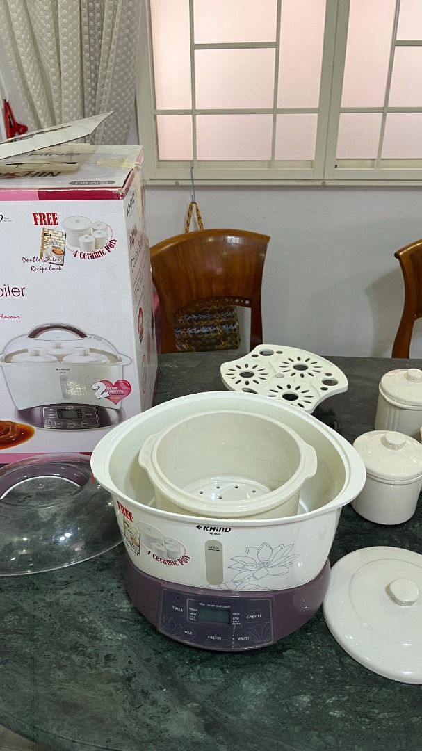 KHIND 3.2L Double Boiler DB600, TV & Home Appliances, Kitchen