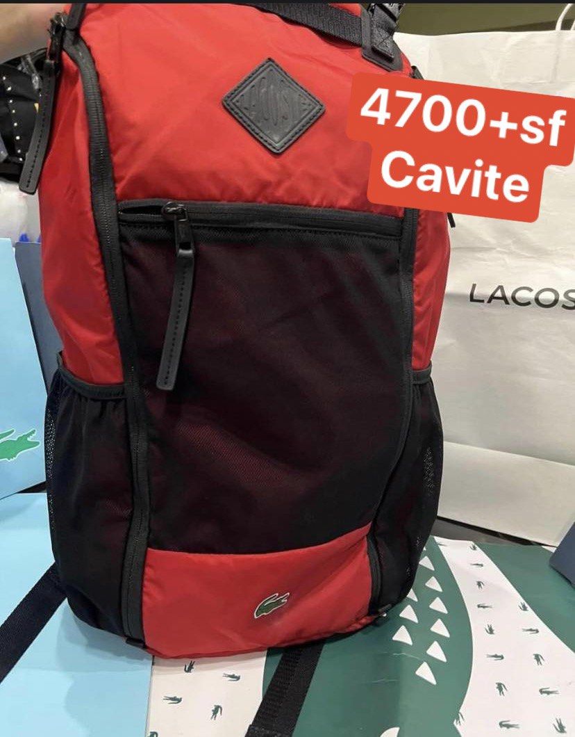 Lacoste men backpack (Category: Backpacks) located in Quezon City. Submitted by ohitsnhalen (Listing ID 1252293663, Image 2). Description: Fixed No cod Cavite.