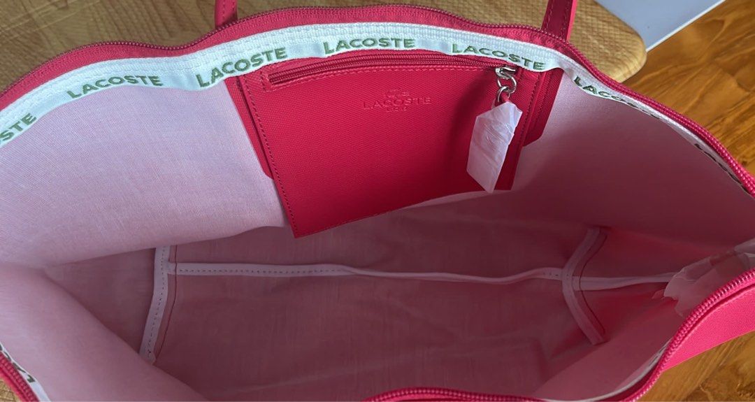 Lacoste Concept Zip Tote Hand Bag Virtual Pink Nf1891po
