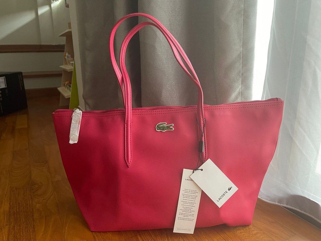 Lacoste Concept Zip Tote Hand Bag Virtual Pink Nf1891po
