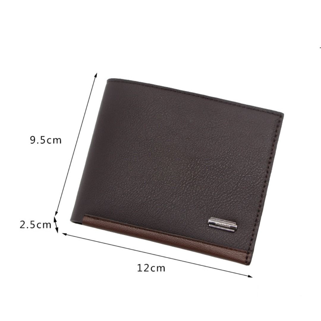 100% Genuine Leather Mens Wallet Premium Product Real Cowhide Wallets for Man Short Black Walet