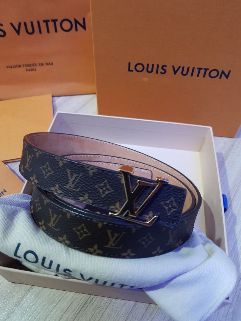 Louis Vuitton Size 80 Belt Monogram Canvas Black GHW