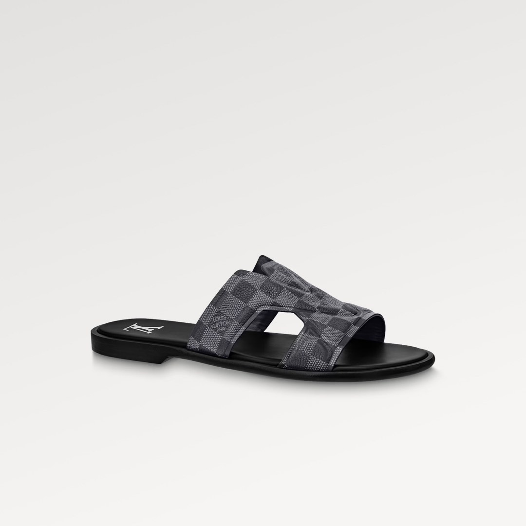 White lv slides best sale