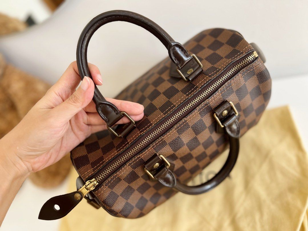 I bought a vintage LV speedy 25 and turned it into a crossbody. No