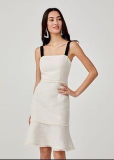 Love bonito White Eulalia Semi Tweed Dress (NWT)