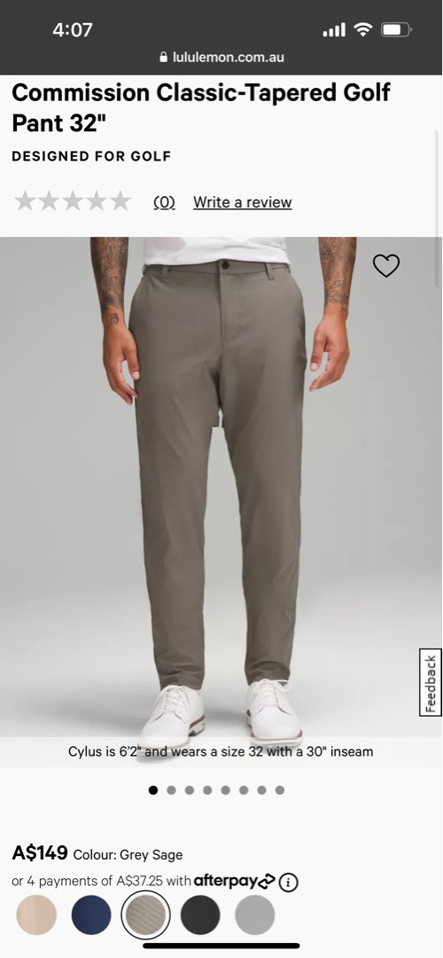 Lululemon Commission Pant Relaxed 34L, Men's Fashion, Bottoms, Trousers on  Carousell