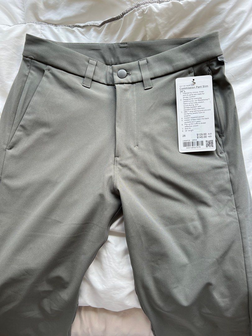 Lululemon Commission Pant Relaxed 34L, Men's Fashion, Bottoms, Trousers on  Carousell