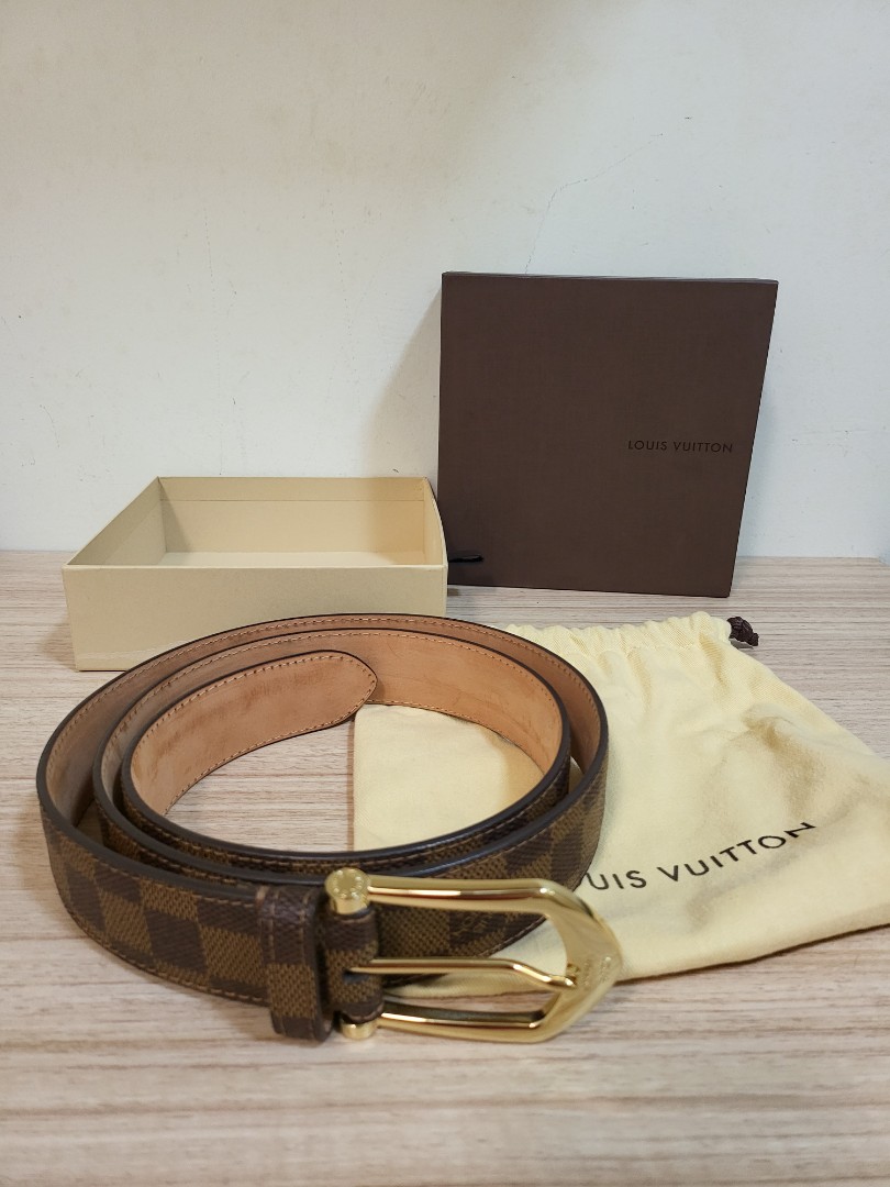 Louis Vuitton LV Line 40mm Reversible Belt Brown Monogram Canvas. Size 110 cm