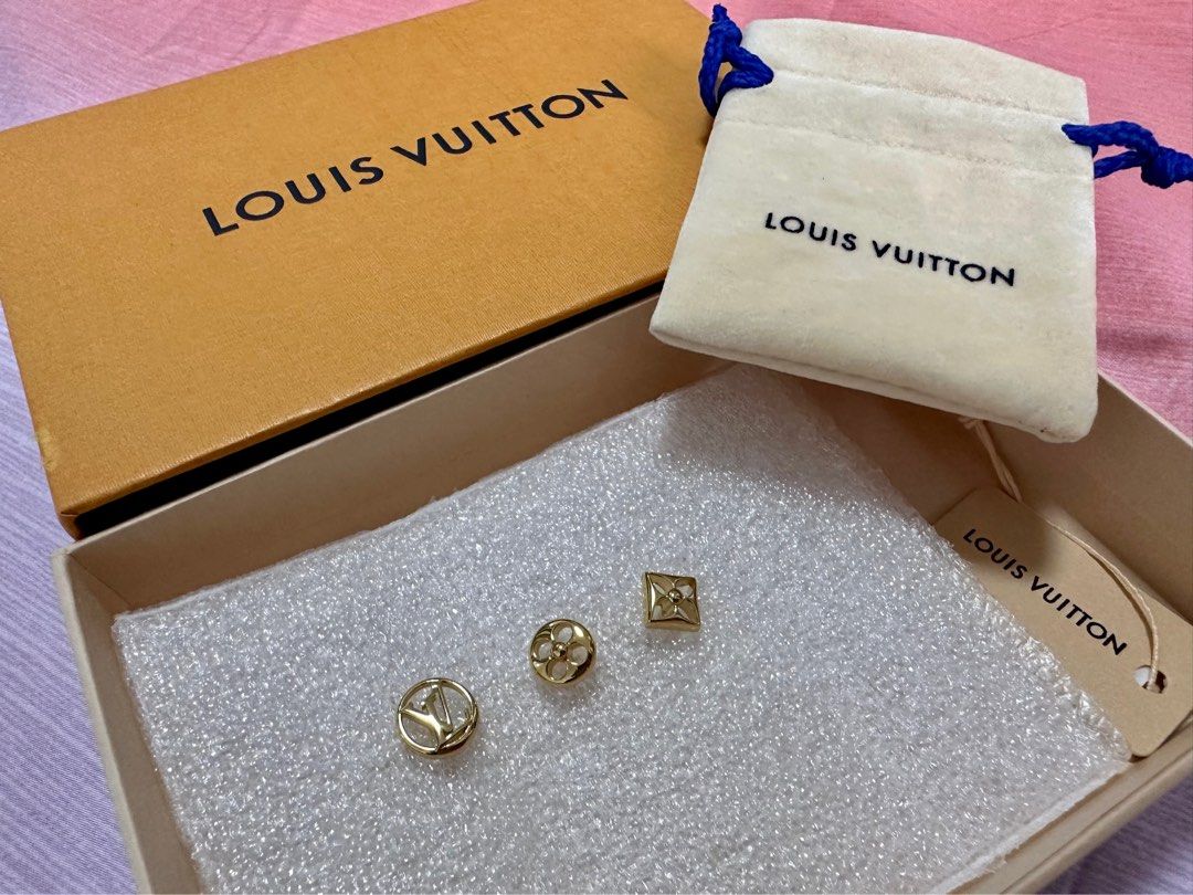 LV crazy in lock earrings set, 名牌, 飾物及配件- Carousell
