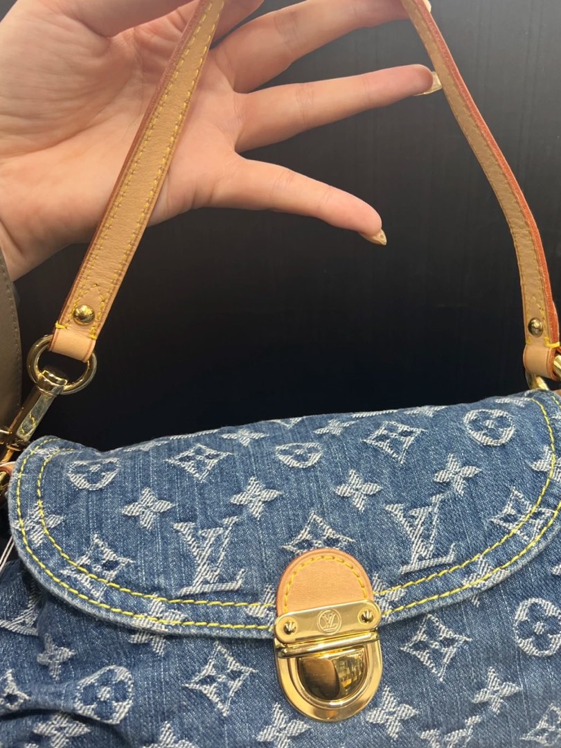 Vuitton denim bag sale