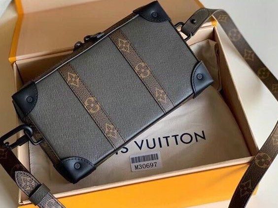 LV Louis Vuitton Soft Trunk Wallet with Taiga Leather, Luxury