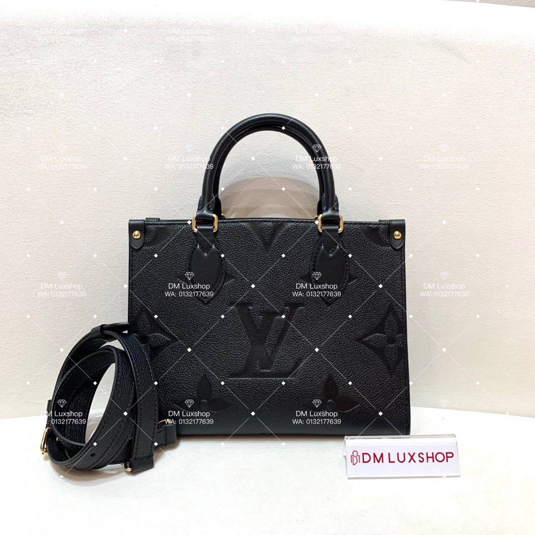 LV on the go Black Empreinte used japansource, Women's Fashion, Bags &  Wallets, Tote Bags on Carousell