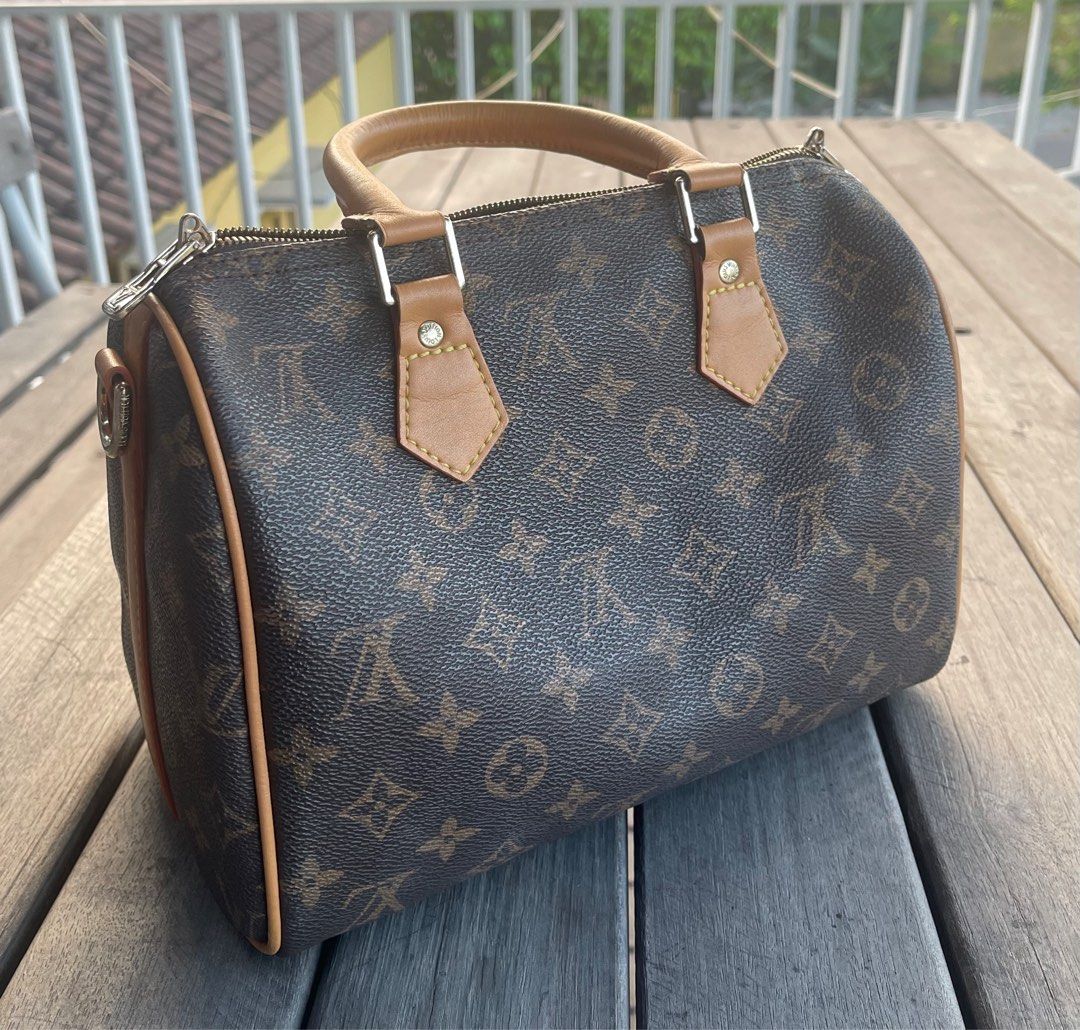 Tas Branded Louis Vuitton Speedy 25 Second Original Asli Lv