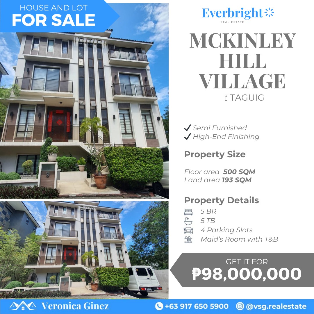 Mckinley Hill Village Taguig 5BR House and Lot For Sale, Property