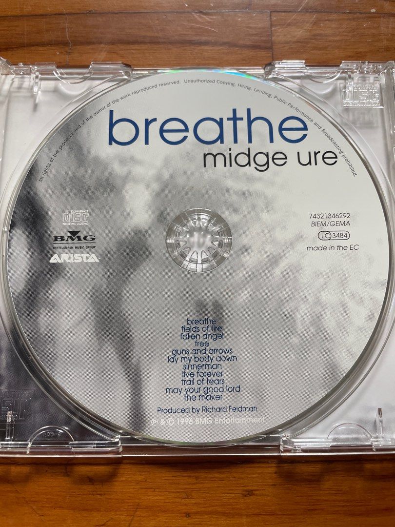 Midge Ure Breathe CD, Hobbies & Toys, Music & Media, CDs & DVDs on Carousell