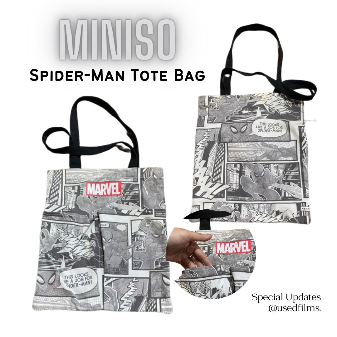 Tote Bag Miniso Marvel, Barang Mewah, Tas & Dompet di Carousell