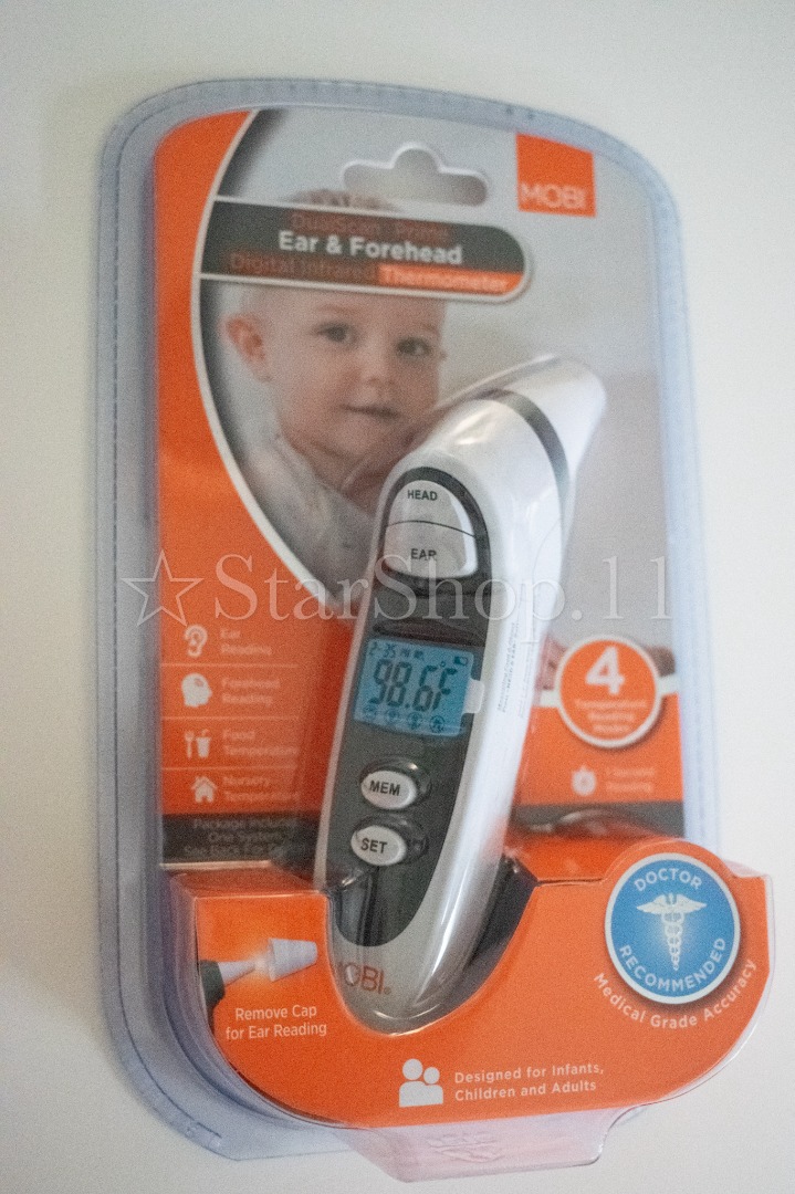 Mobi DualScan PRIME 2in1 Ear & Forehead Digital Thermometer, Health