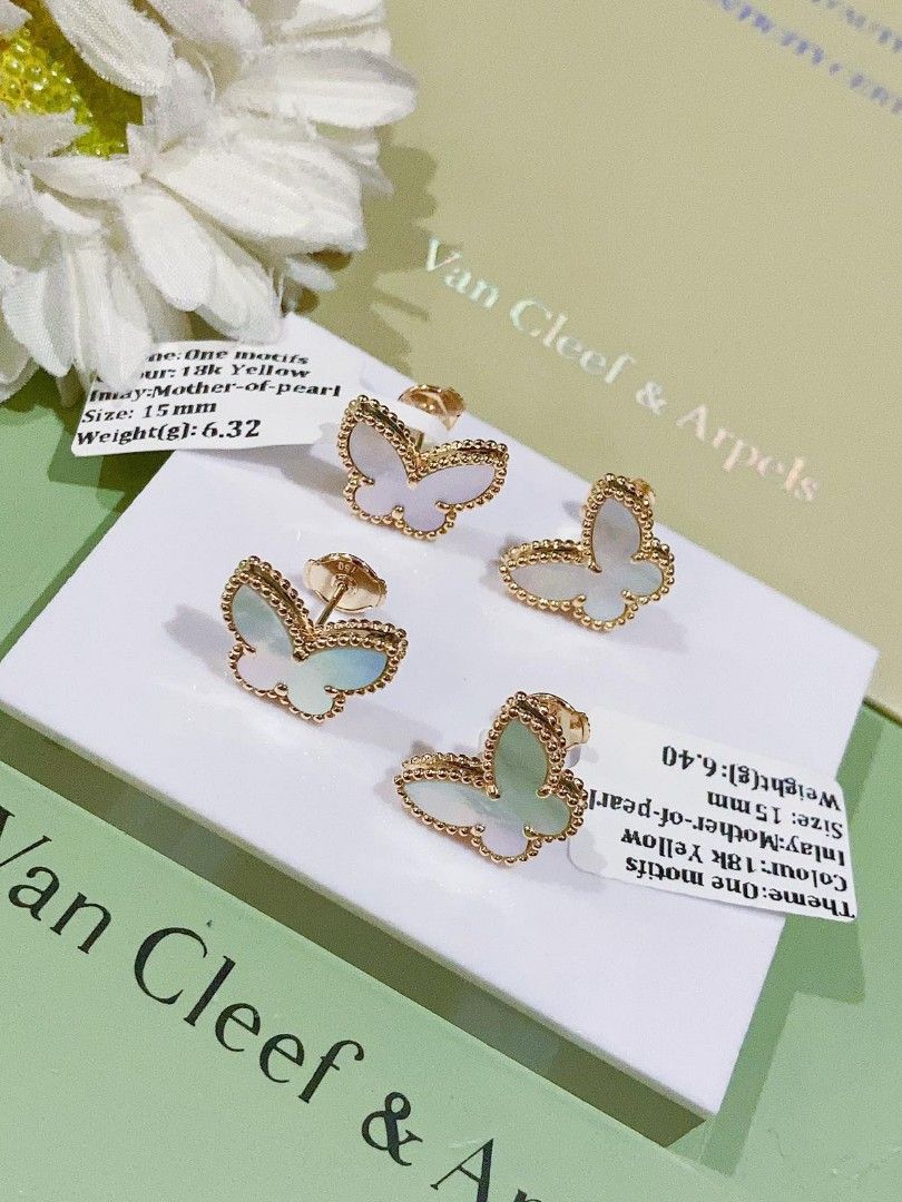 Vca best sale butterfly earrings