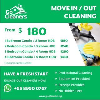 Move In Cleaning / Move Out Cleaning / House Cleaning / Home Cleaning