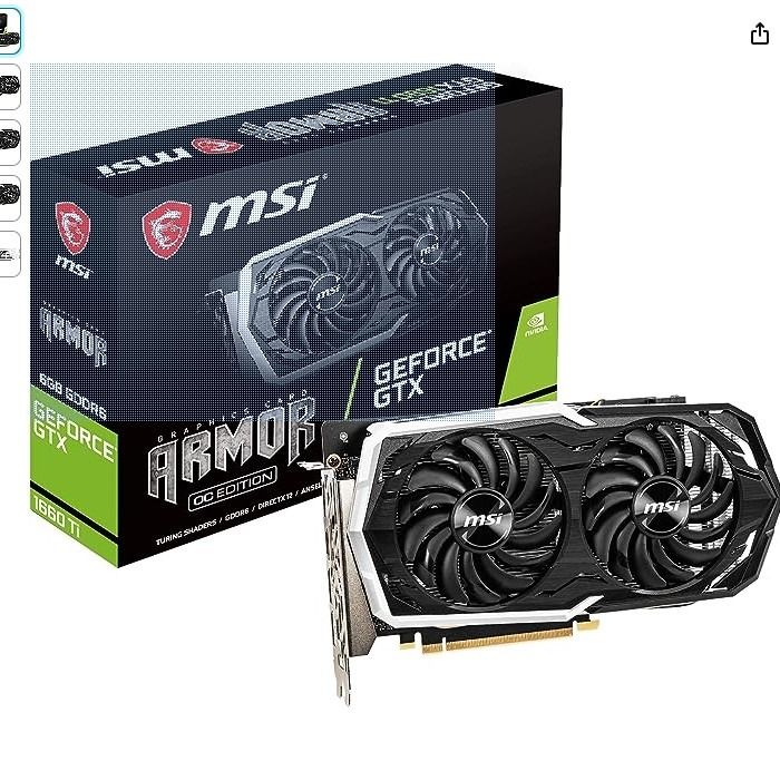 MSI GeForce GTX 1660 Ti ARMOR 6G OC Computers Tech Parts